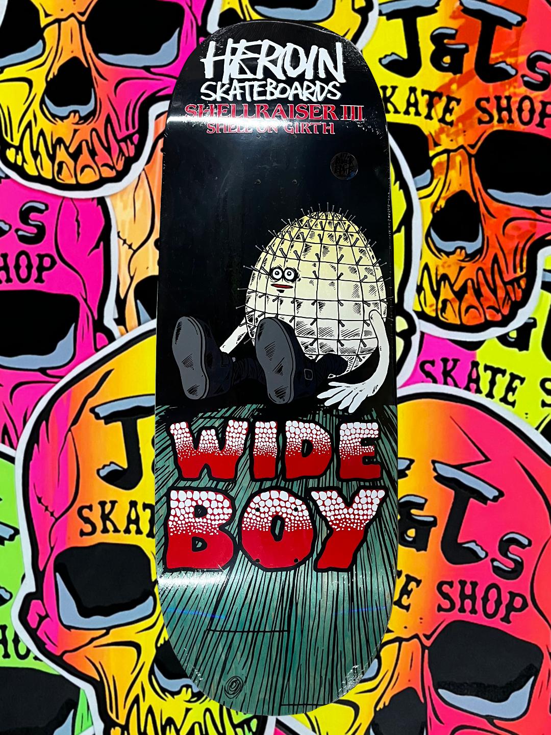 Heroin Skateboards Shellraiser III Wideboy Skateboard Deck 10.75"