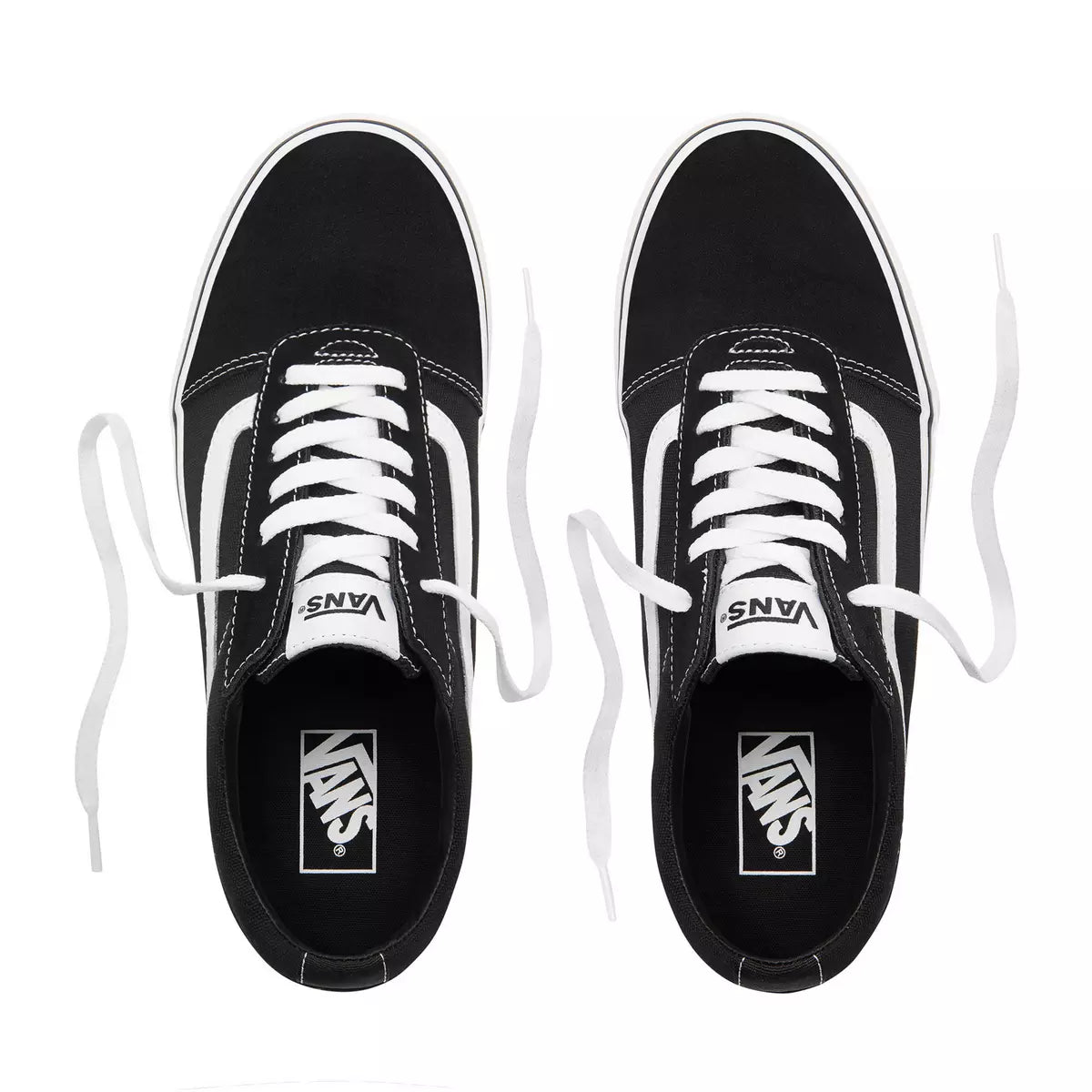 Vans Ward trainers suede/canvas black/white UK 9