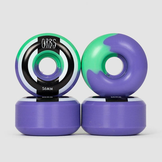 Orbs Apparitions Splits 99A Skateboard Wheels Mint/Lavender 56mm
