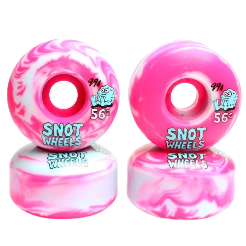 Snot Swirls OG Shape Skateboard Wheels 99A Pink Teal 56mm