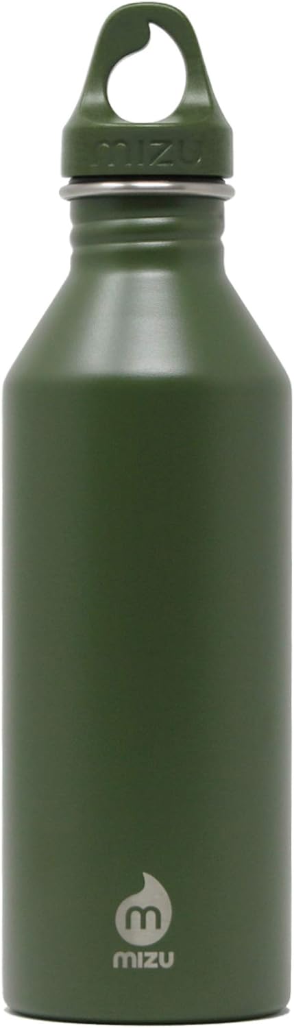 Mizu M8 water bottle black,army,ice blue,pink,sea glass,sand, stainless steel