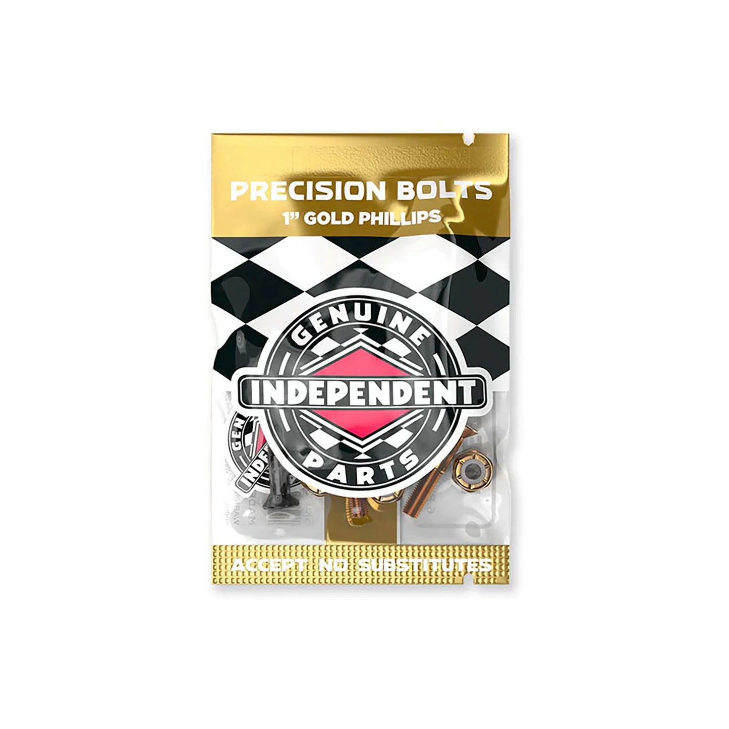 Independent 1" Phillips Genuine Parts Black/Gold Hardware