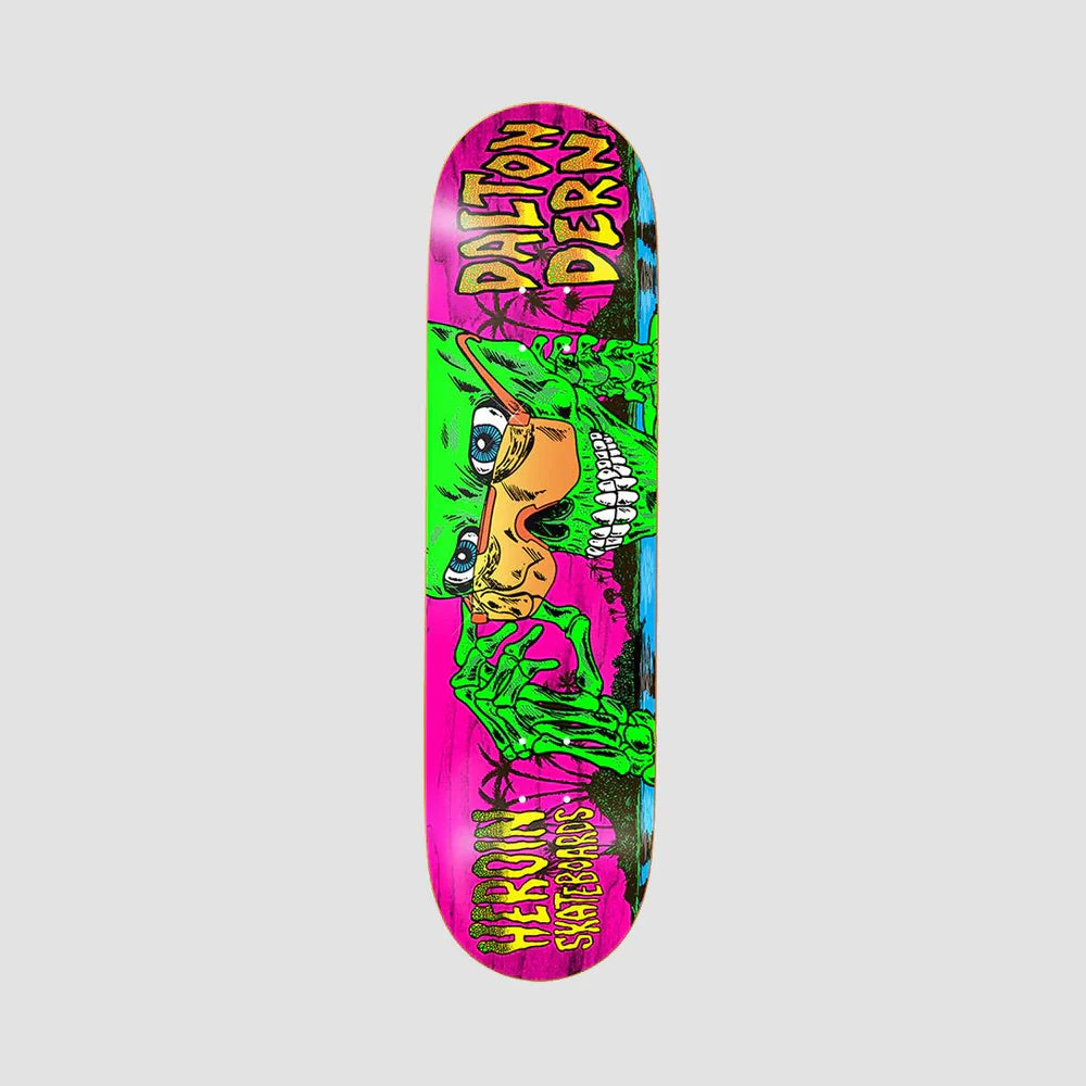 Heroin Dalton Dern skeleton deck 8.5" FREE GRIP TAPE