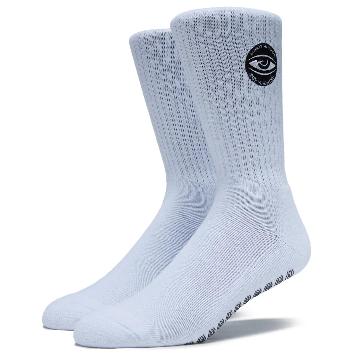 Toy Machine Always watching grip socks white
