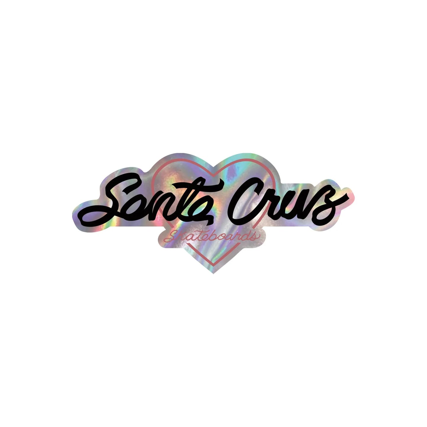 Santa Cruz Love Script Holographic 4.5" Sticker