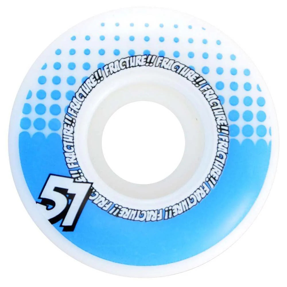 Fracture drops skateboard wheels blue 51mm
