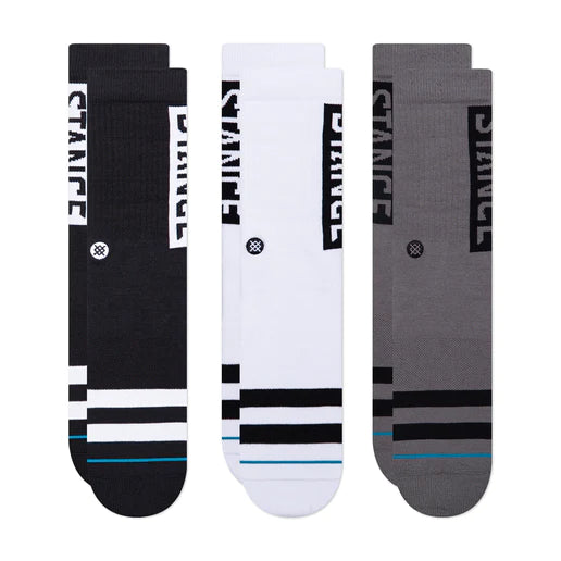 Stance 3 pack OG socks black/white, camo