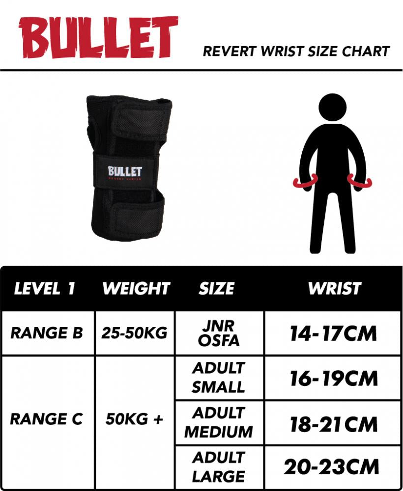 Bullet Revert wrist guards small, medium, large