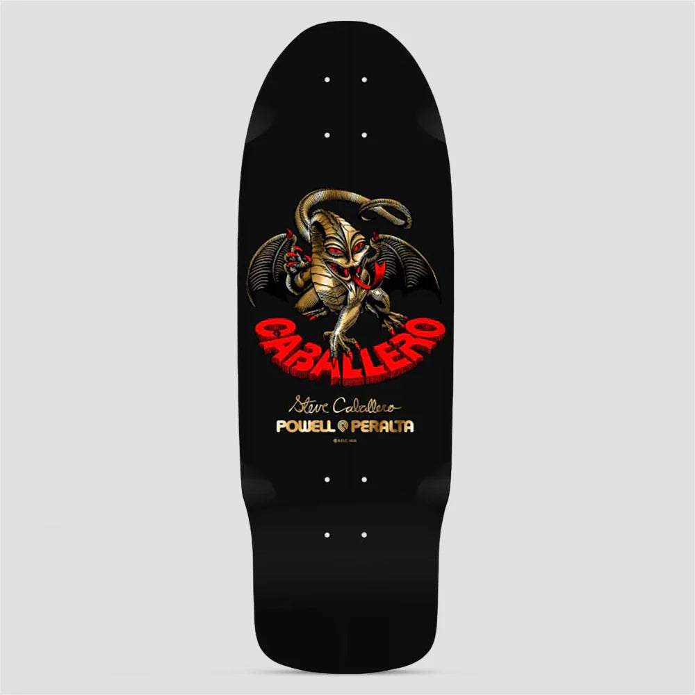 Powell Peralta Bones Brigade 10.09" Steve Caballero Series 16 Skateboard Deck Black / Gold