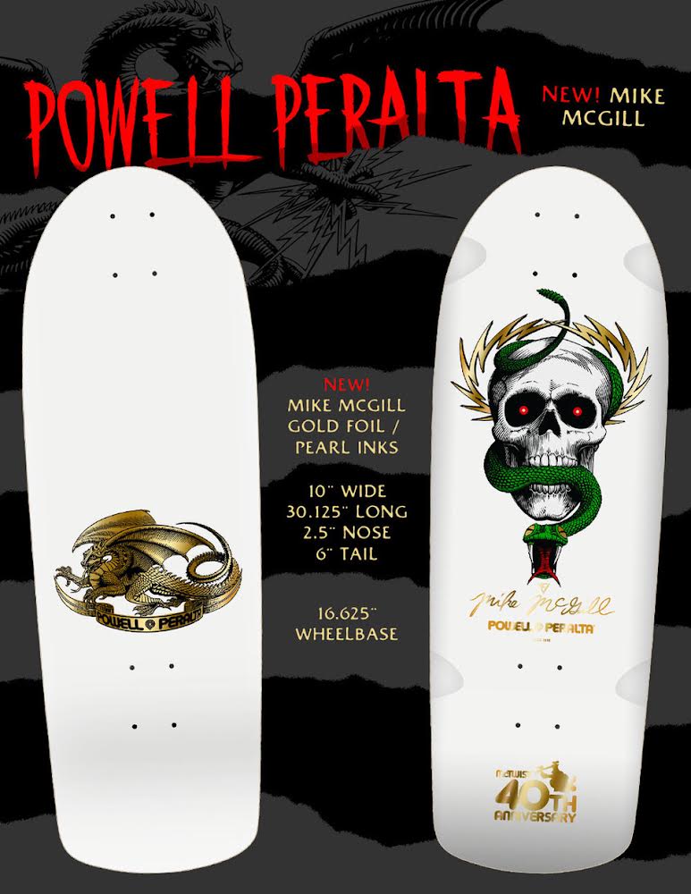 Powell Peralta McGill McTwist 40th Anniversary white issue 10"