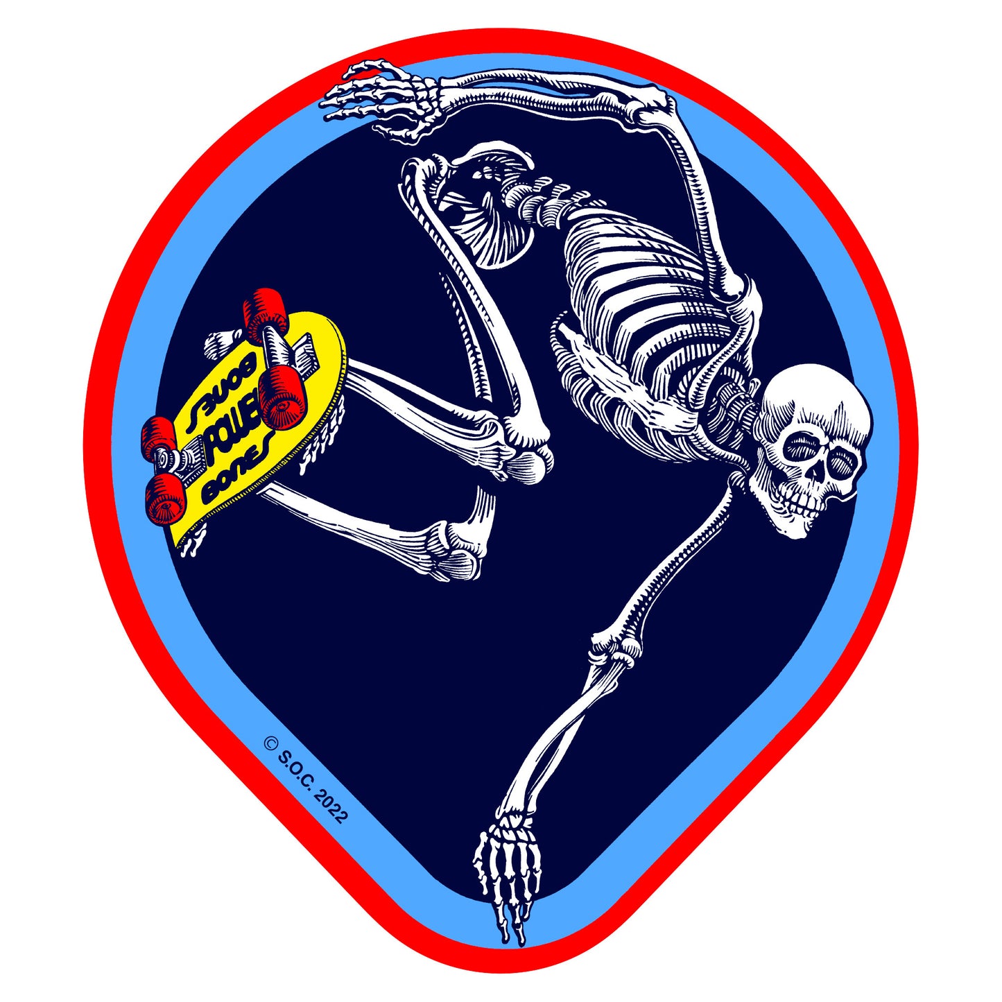 Powell Peralta Skateboard skeleton sticker 4.5"