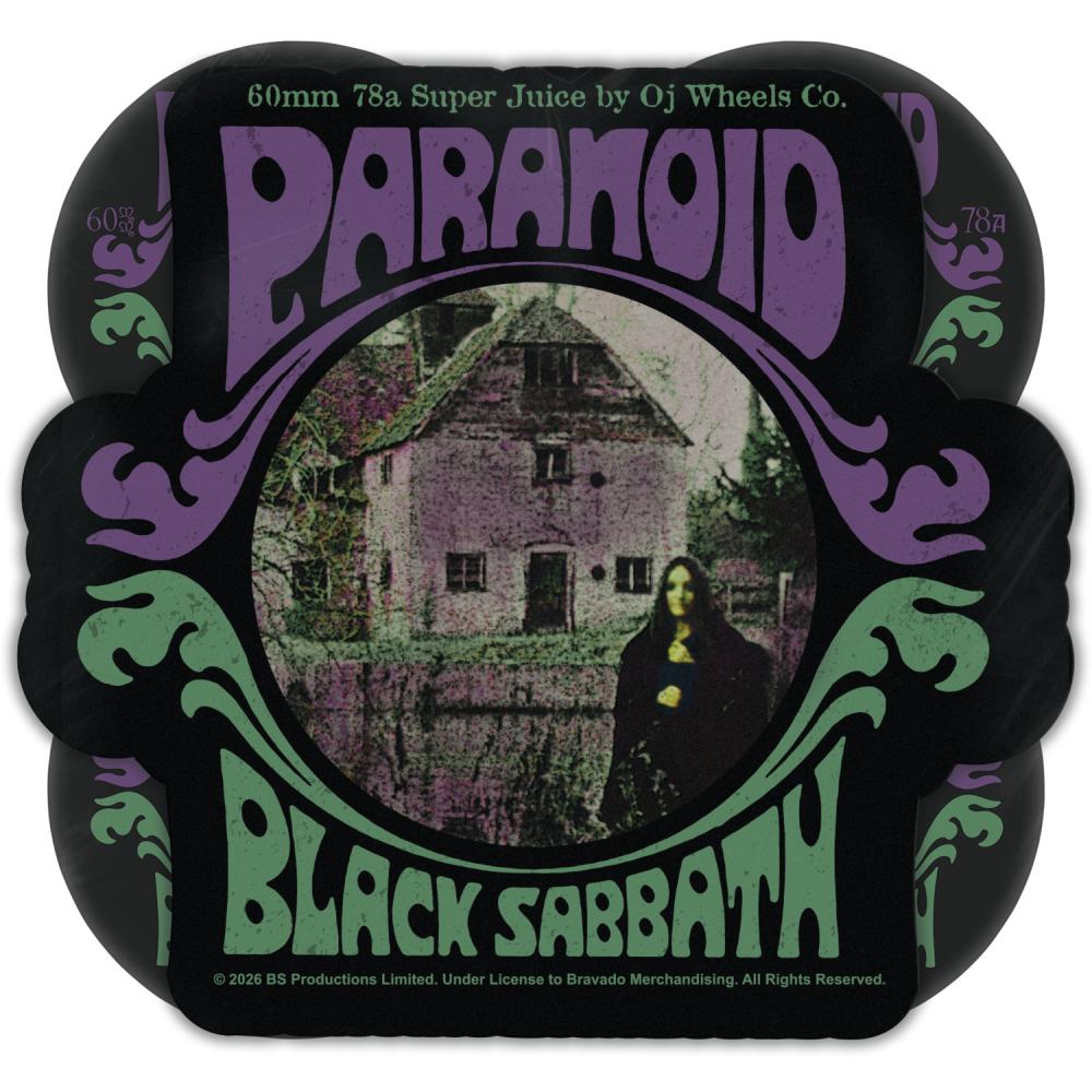 oJ Wheels black Sabbath Paranoid 78a Black 60 MM