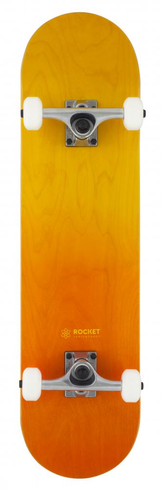 Rocket complete skateboard double dipped 8" orange