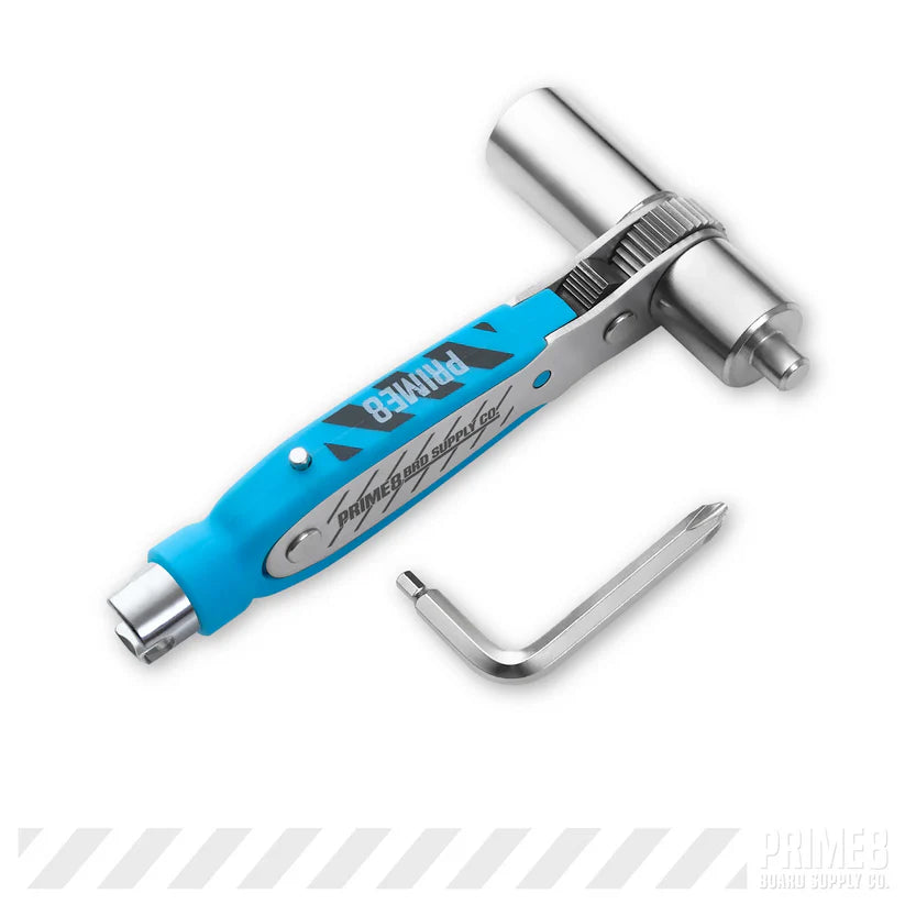 Prime8 ratchet skate tool black, yellow, sky blue