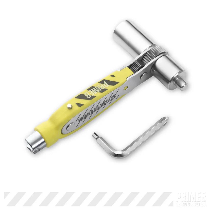 Prime8 ratchet skate tool black, yellow, sky blue