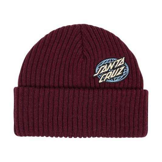 Santa Cruz Beanie	Global Oval Dot Beanie	Dark Cherry