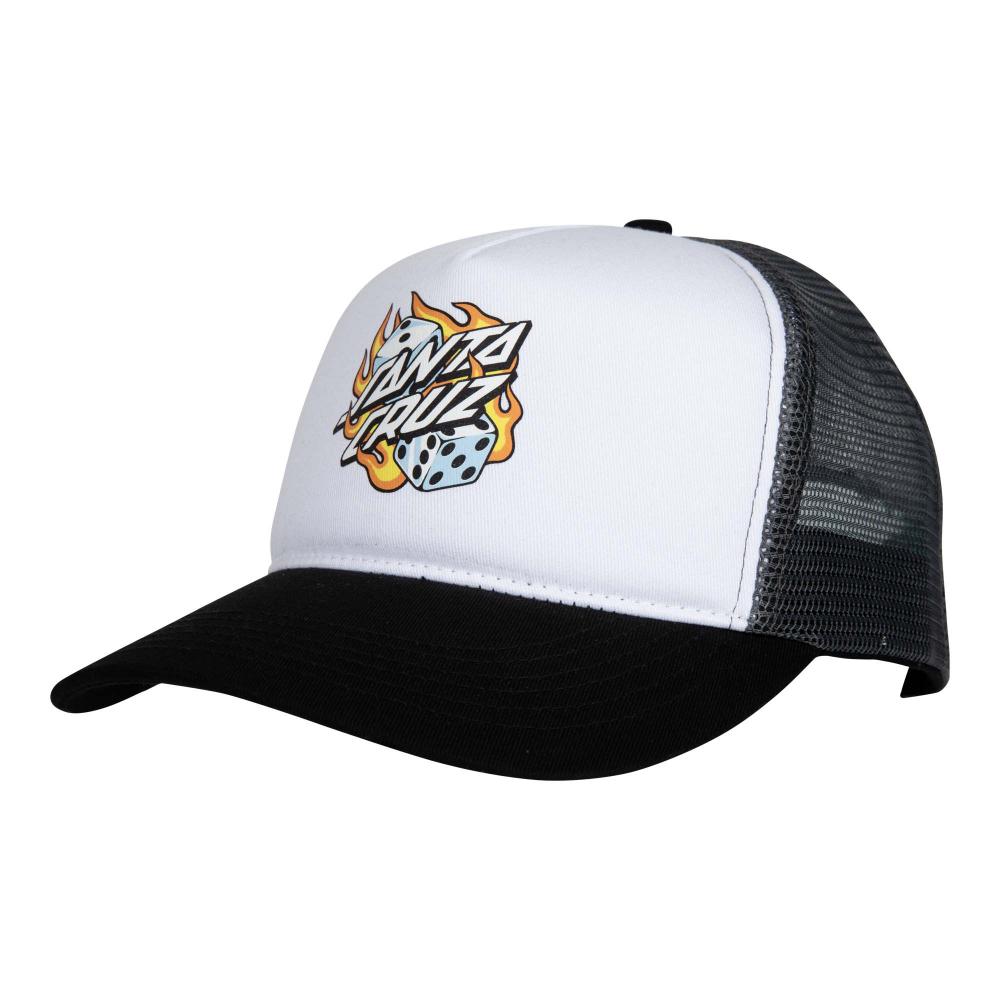 Santa Cruz Cap Flaming Dice Dot Meshback