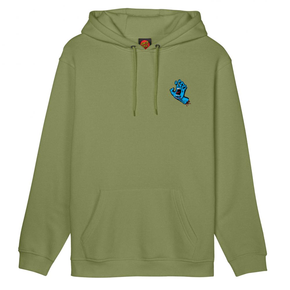 Santa Cruz Screaming Hand Chest Pullover Hoodie Iguana small, medium, XL