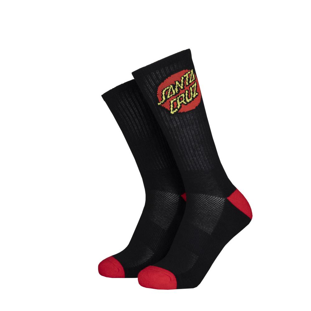 Santa Cruz socks Classic dot 2 pack socks black and white