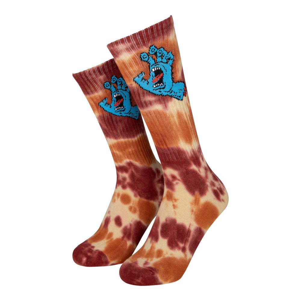 Santa Cruz socks Screaming hand tie dye fresh blue or blond wood