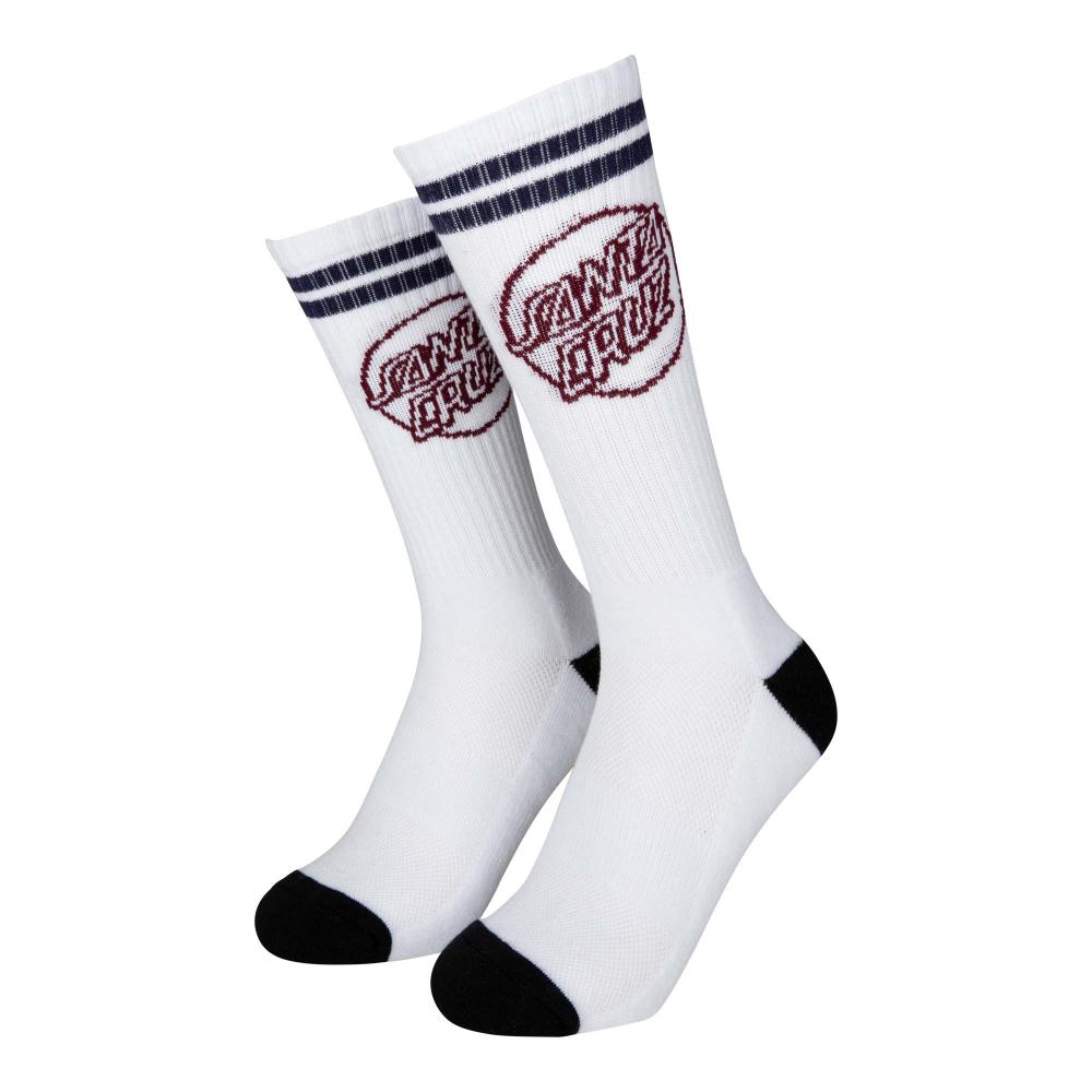 Santa Cruz socks Kick sock 2 pack black/burgundy and white/navy