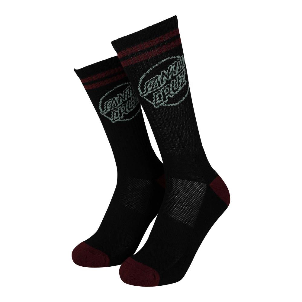 Santa Cruz socks Kick sock 2 pack black/burgundy and white/navy