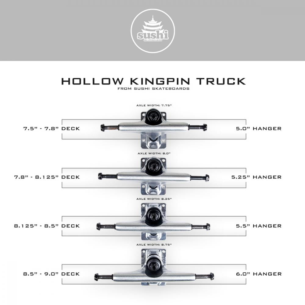 Sushi Hollow kingpin trucks 6"