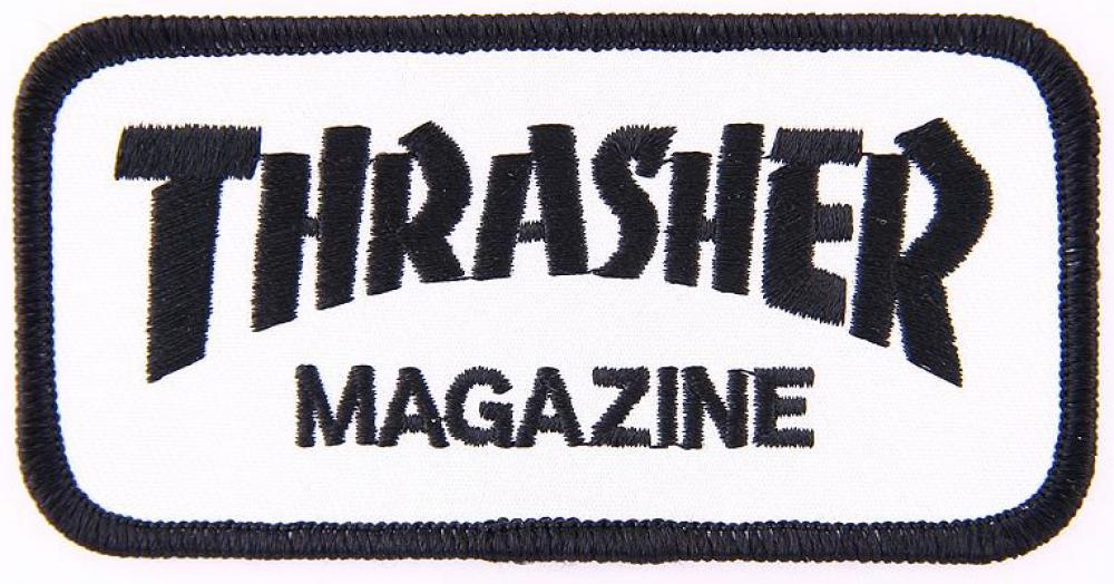 Thrasher patch magazine logo black or white