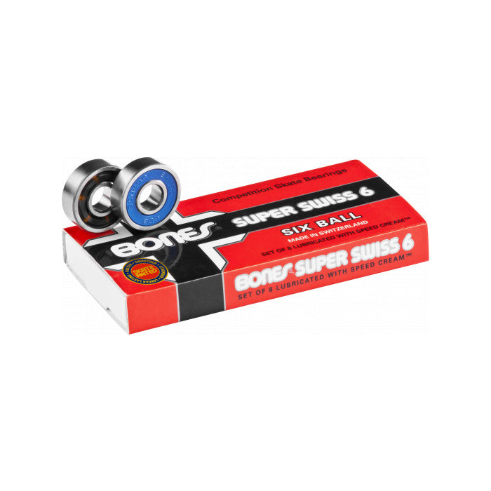 Bones Super Swiss 6 skateboard bearings 8 pack