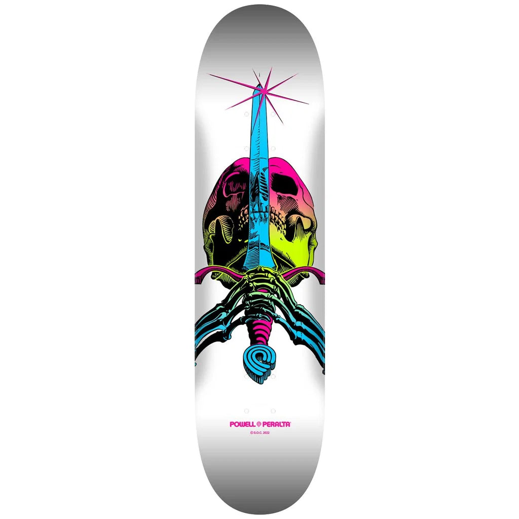 Powell Peralta Skull & Sword Deck • Lime Fade / White 9"