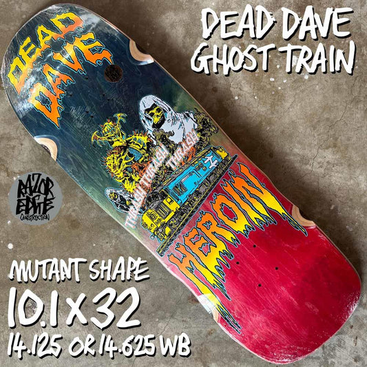 Heroin skateboards Dead Dave Ghost Train deck 10"