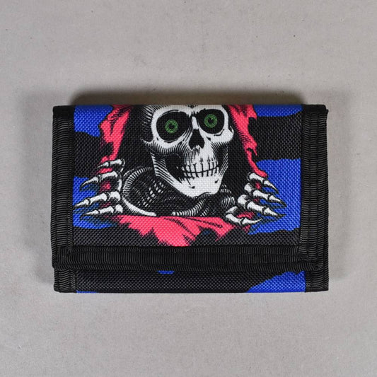 Powell Peralta Ripper trifold velcro wallet blue/red