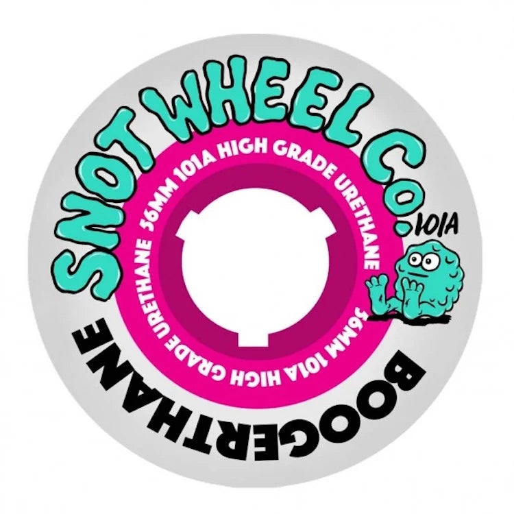 Snot Wheel Co. Team (Core) 101A White Skateboard Wheels 56mm
