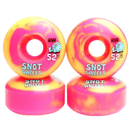 Snot Swirls 101A Skateboard Wheels Pink/Yellow 52mm