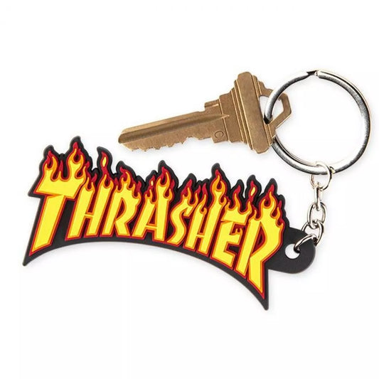 Thrasher flame keyring