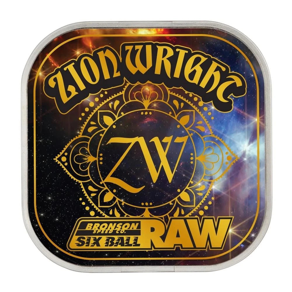 Bronson Speed Co. Skateboard Bearings Zion Wright Pro 6-Ball Raw Silver Orange
