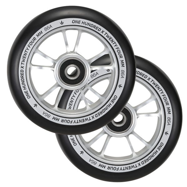 Blunt 100mm wheels (pair) oil slick/black or silver/black