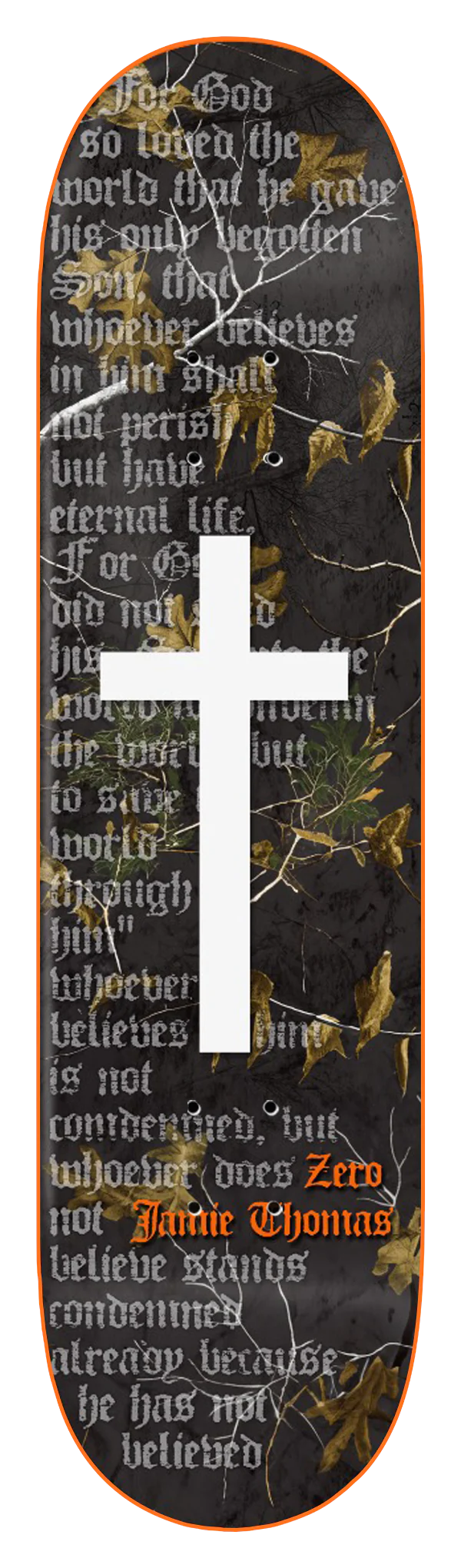 ZERO X REALTREE - THOMAS CROSS - ORANGE DIP 8.5" deck