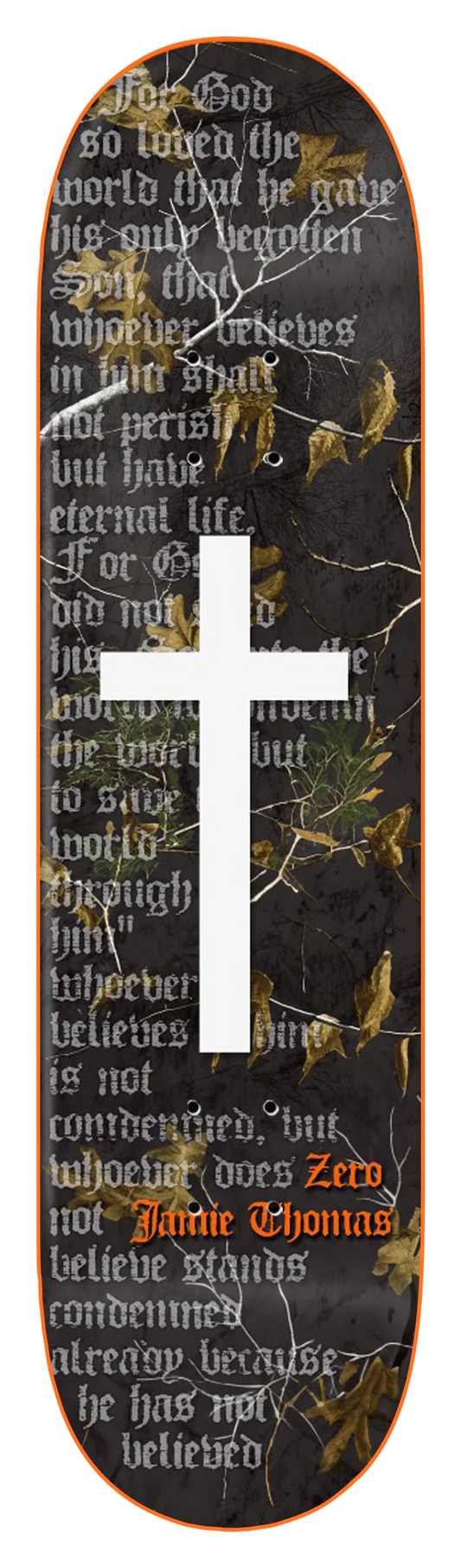 ZERO X REALTREE - THOMAS CROSS - ORANGE DIP 8.5" deck