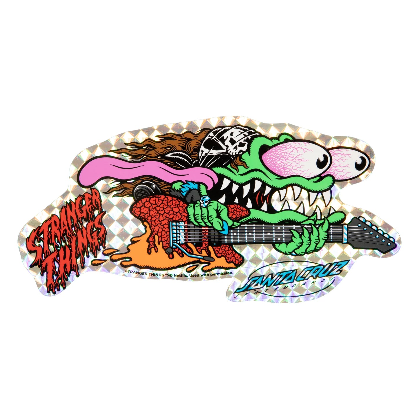Santa Cruz Skateboard Deck Exclusive 10.1in Stranger Things Meek Eddie Slasher