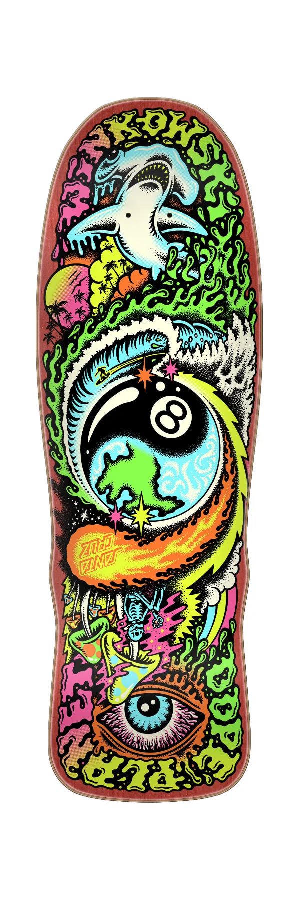 Santa Cruz Erick Winkowski Dope Planet Micro Santa Cruz Freaks Skateboard Deck 8.75"