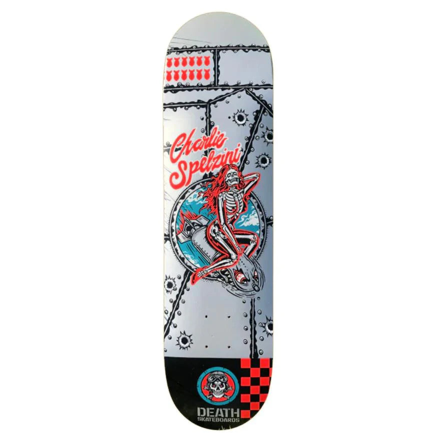 Death Charlie Spelzini from above deck 8.5" FREE Grip tape and Hardware