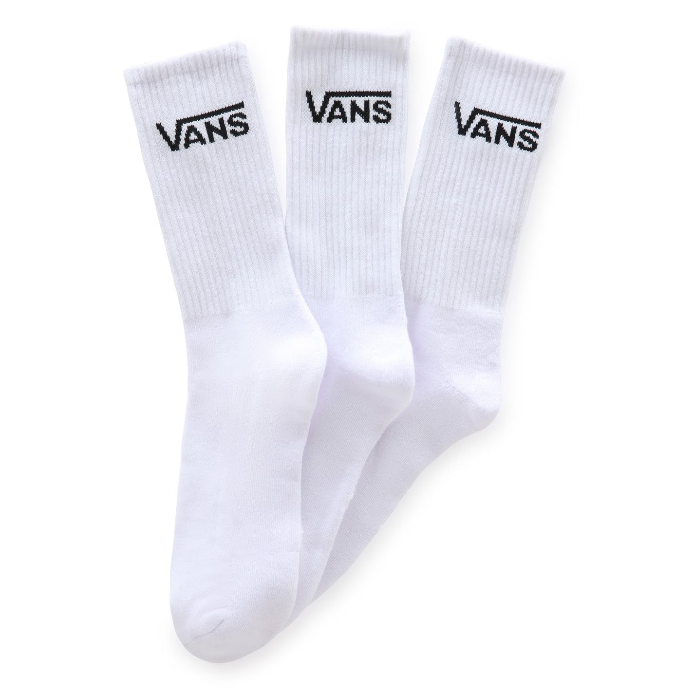 Vans Classic mens crew socks 3 pack white