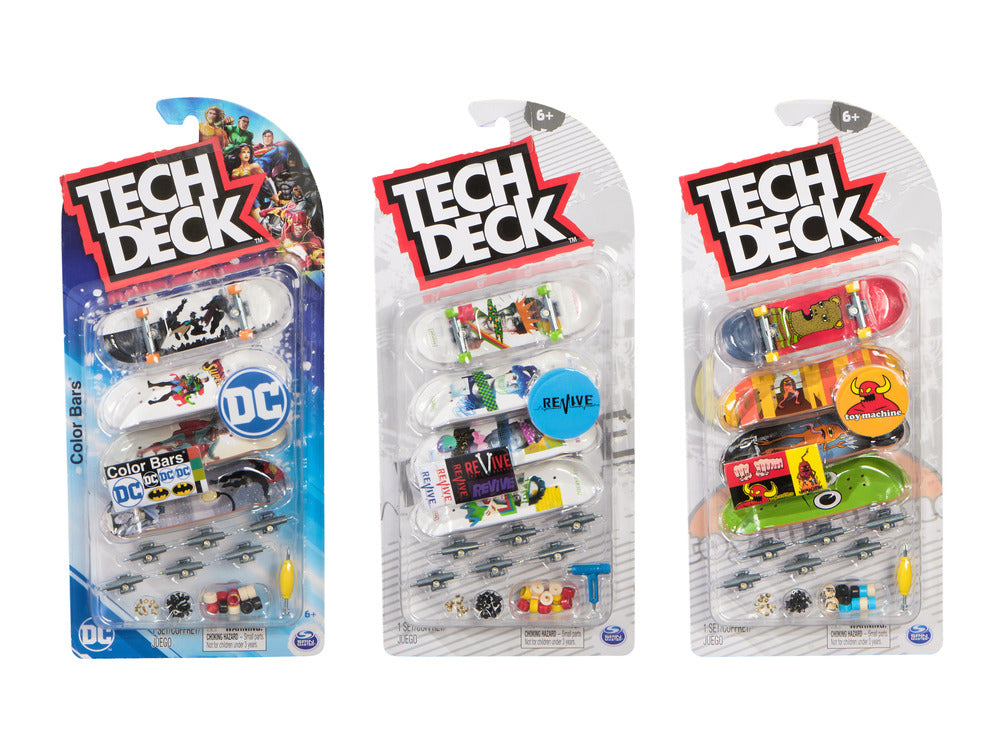 Tech Deck Deluxe 4 Pack (M35) DC, Revive, Toy Machine