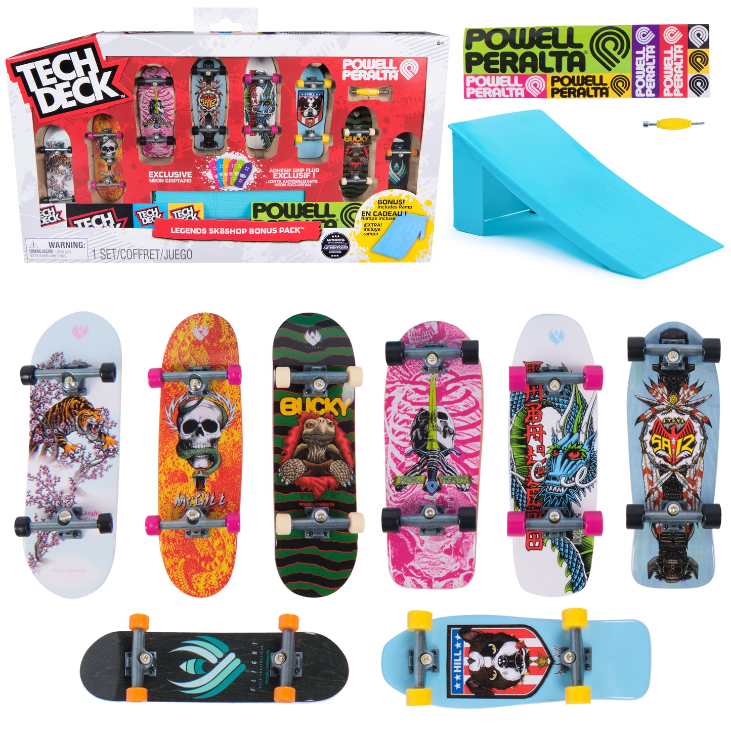 Tech Deck Legends Sk8shop Bonus Pack powell 8 pack new