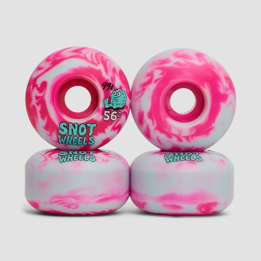 Snot wheels -swirls pink/teal 56mm 99a