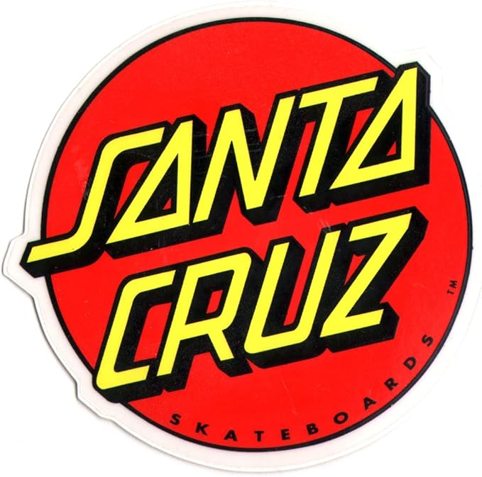 SANTA CRUZ Classic Dot Skateboard Sticker - 6"  wide approx -