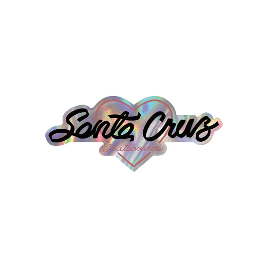 Santa Cruz Love Script Holographic 4.5" Sticker