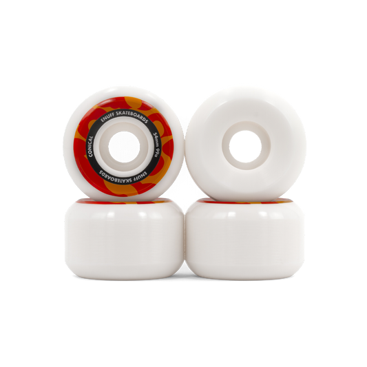 Enuff Conical Skateboard Wheels White Orange 54mm