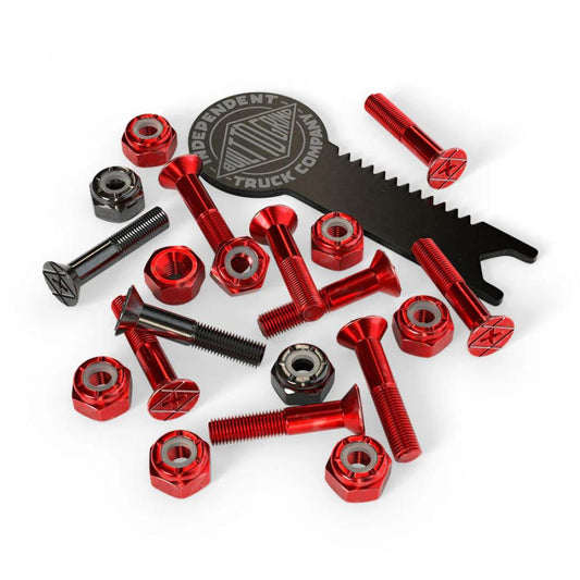 Independent 1" Phillips Red/Black Mounting Bolts with Tool